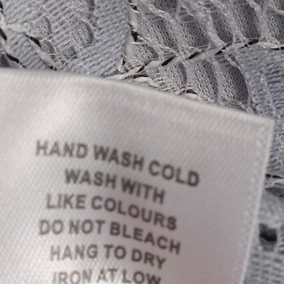 Cleo Petites ice blue lace top cami shell scalloped edge cotton tank sz M - Picture 5 of 5